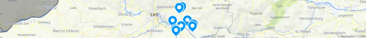 Kartenansicht für Apotheken-Notdienste in der Nähe von Ried in der Riedmark (Perg, Oberösterreich)